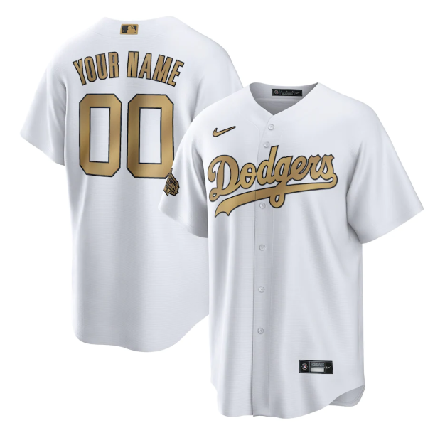 Men's Los Angeles Dodgers Active Player Custom 2022 All-Star White Cool Base Stitched Baseball Jersey